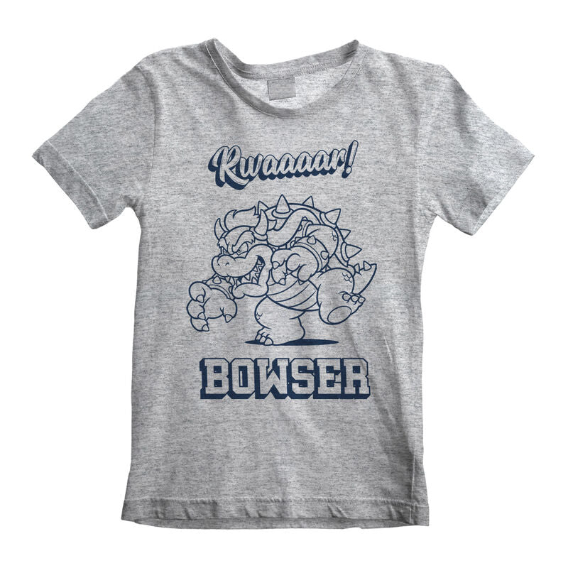 Nintendo Super Mario - Bowser Rawr (Kids) - Kids T-Shirt Grey