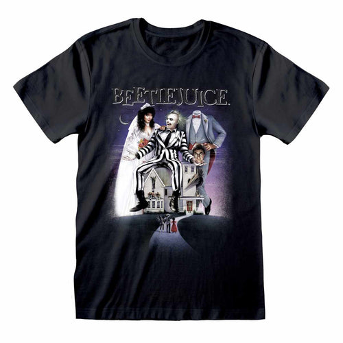 BEETLEJUICE - PÓSTER LOGOTIPO NEGRO - CAMISETA