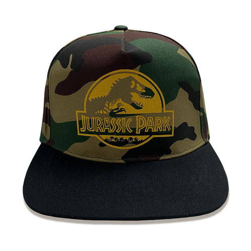 JURASSIC PARK - ZŁOTE LOGO CAMO - CZAPKA