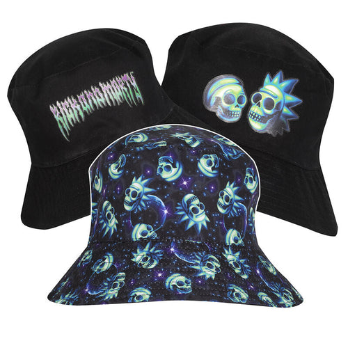 RICK AND MORTY - NEONOWA CZASZKA - BUCKET HAT