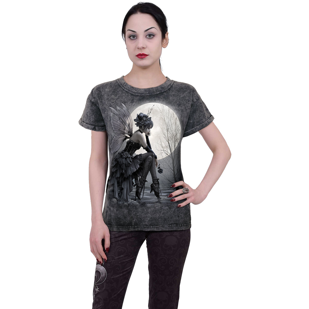 SPIRAL - REFLECTIONS - Acid Wash Turnup Sleeve