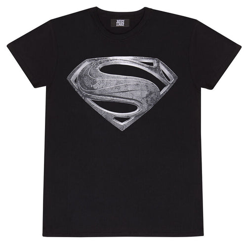 LA JUSTICE LEAGUE - SUPERMAN LOGO NERO - T-SHIRT