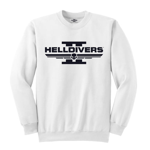 HELLDIVERS 2 - LOGO ET TEXTE DE LA TÊTE DE MORT - SWEAT-SHIRT