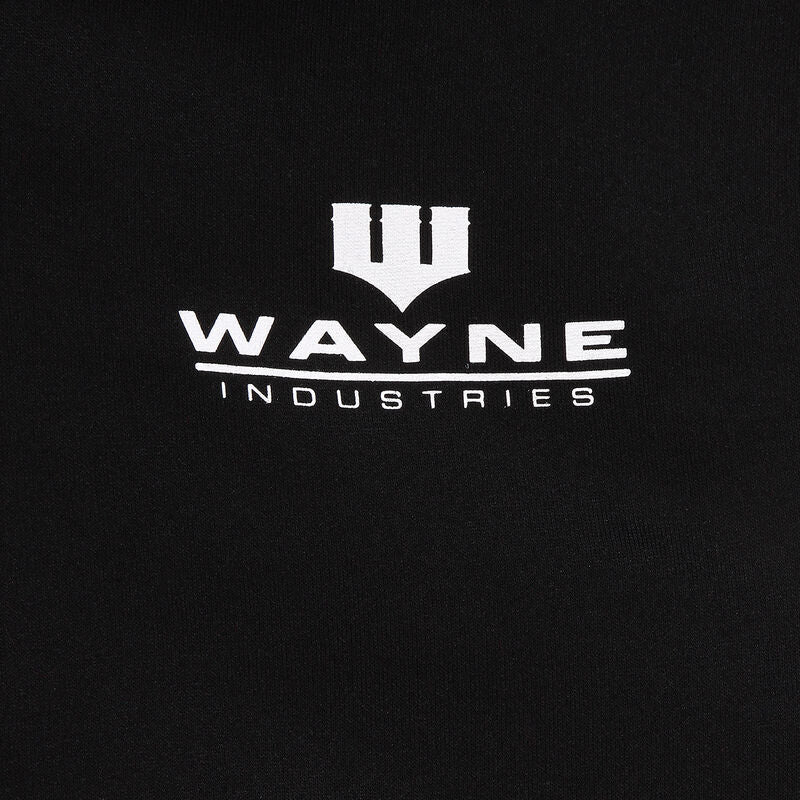 Batman - Wayne Industries Unisex Zipped Hoodie Contrast - Super Heroes Collection - Zipped Hoodie