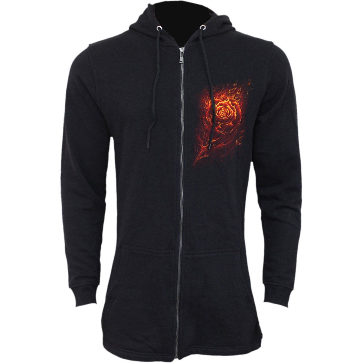 BURNT ROSE - Ladies Fish Tail Full Zip Hoody - Zip Sleeve - Spiral USA