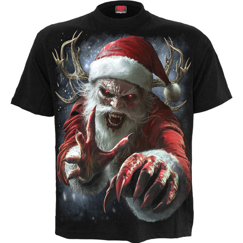 SPIRAL - NAUGHTY OR NICE SANTA - T-Shirt czarny