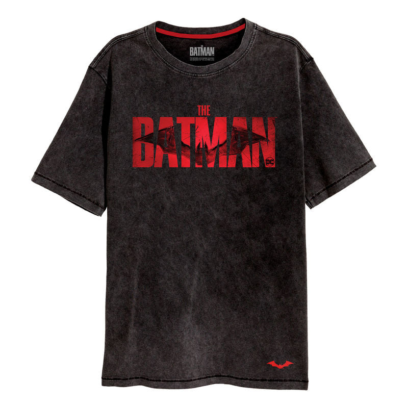 DC The Batman - Logo (Acid Wash T-Shirt) - Super Heroes Collection - Unisex Acid Wash T-Shirt