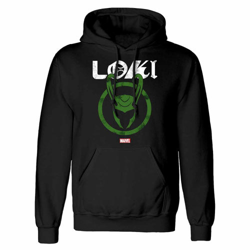 LOKI - DISTRESSED LOGO - BLUZA Z KAPTUREM
