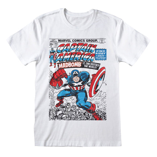 MARVEL COMICS CAPTAIN AMERICA - COPERTINA DEL FUMETTO - T-SHIRT