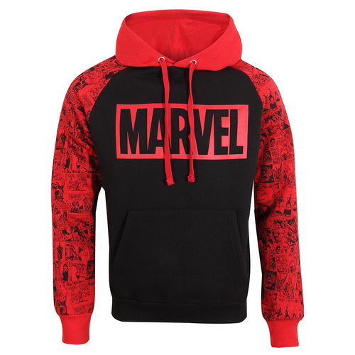 MARVEL COMICS - LOGO I WZÓR - BLUZA Z KAPTUREM
