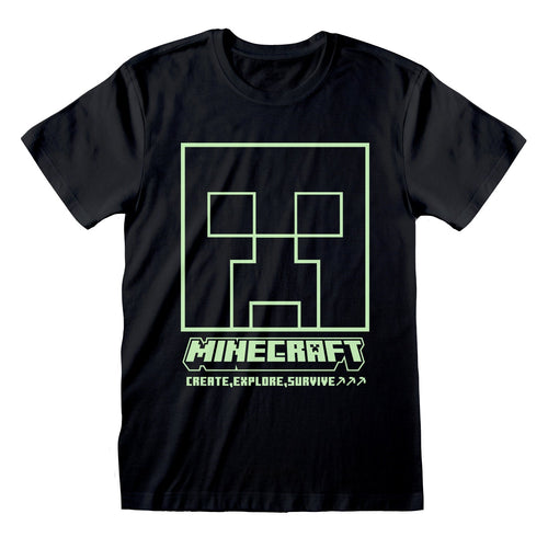 MINECRAFT - ŚWIECĄCA W CIEMNOŚCI - KOSZULKA