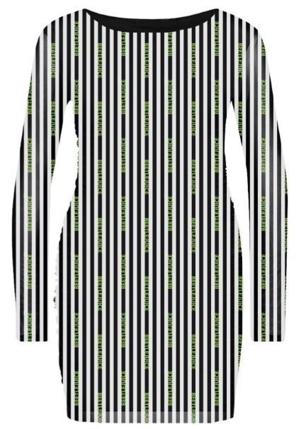 BEETLEJUICE - RAYAS - VESTIDO BODYCON DE MALLA PARA MUJER