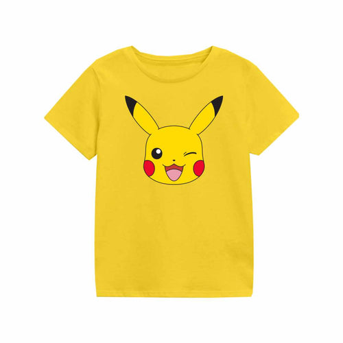 POKEMON - KOSZULKA DZIECIĘCA Z TWARZĄ PIKACHU
