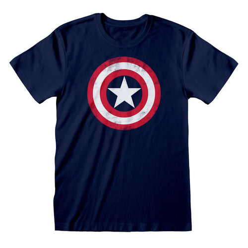 CAPTAIN AMERICA - SHIELD DISTRESSED - CAMISETA