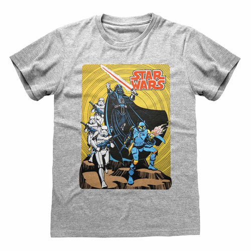 STAR WARS - VADER RETRO PLAKAT - T-SHIRT