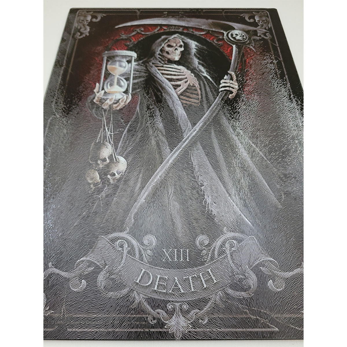SPIRAL - DEATH TAROT - GLASS CHOPPING BOARD (RECTANGULAR)