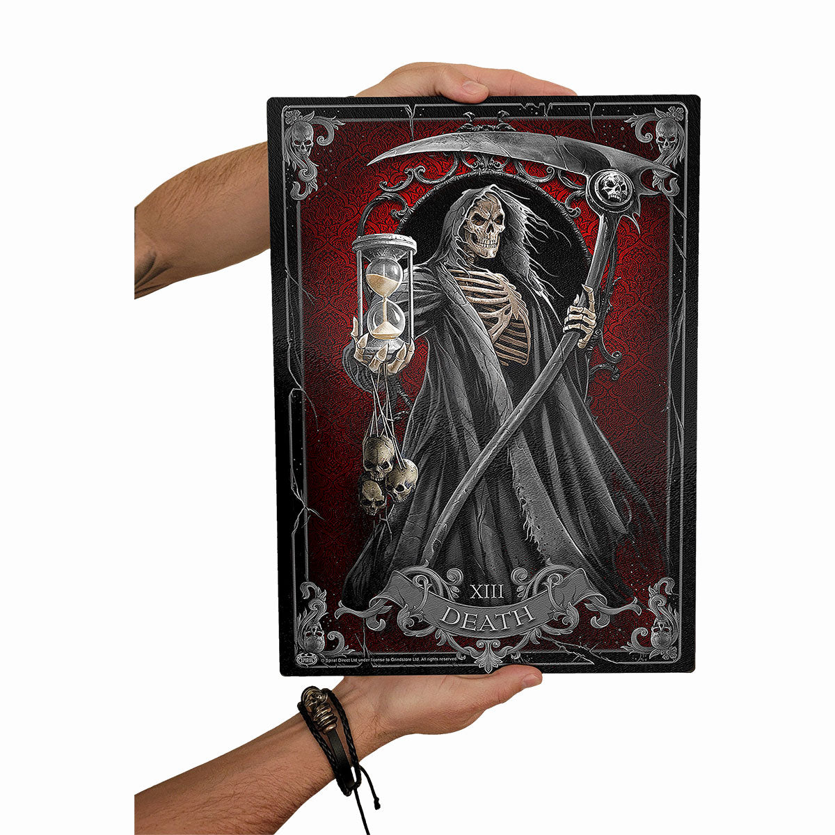 SPIRAL - DEATH TAROT - GLASS CHOPPING BOARD (RECTANGULAR)