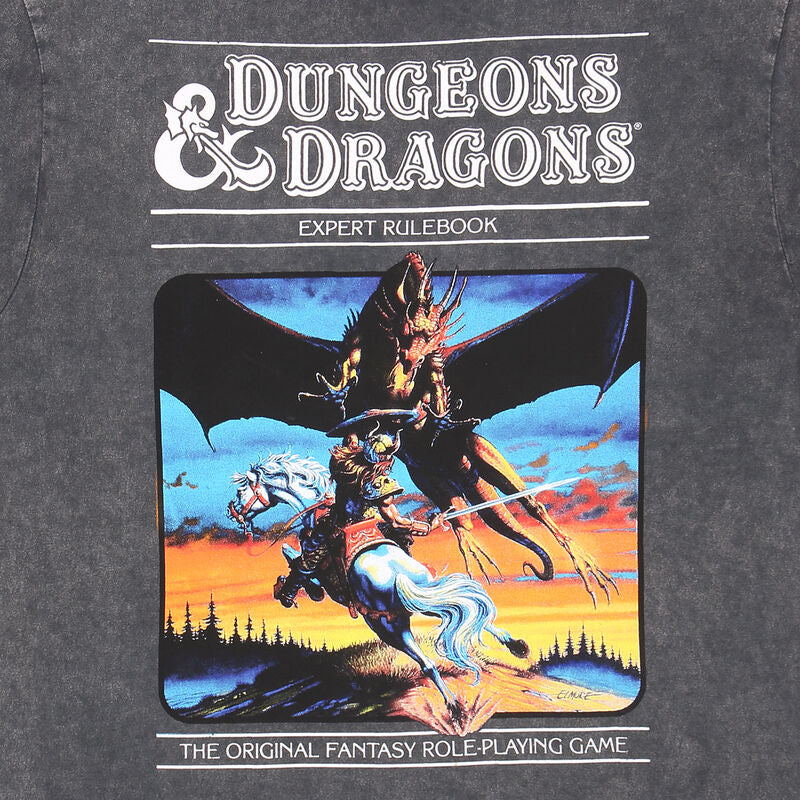 Dungeons and Dragons - Original RPG - Super Heroes Collection - Unisex Charcoal Acid Wash T-Shirt