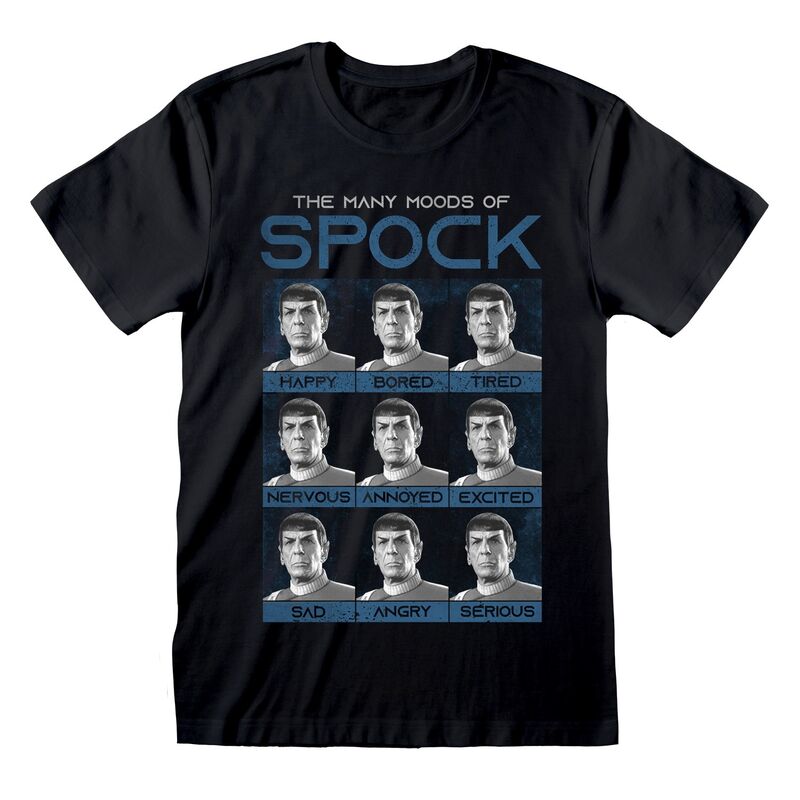 Star Trek - Many Mood Of Spock - T-Shirt Black