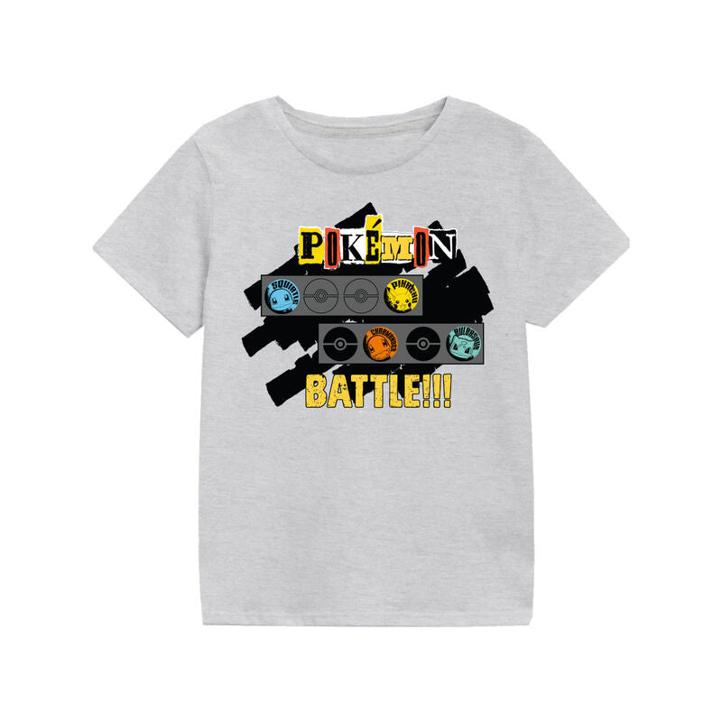 Pokemon - Pokemon Battle Kids - Kids T-Shirt Grey