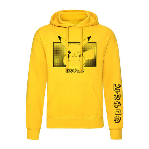 POKEMON - PIKACHU KATAKANA - BLUZA Z KAPTUREM