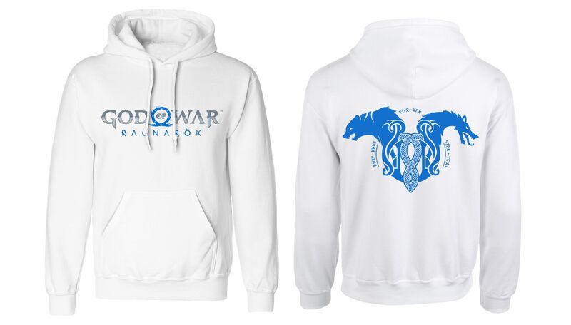 God Of War Ragnarok - Logo - Unisex White Pullover Hoodie
