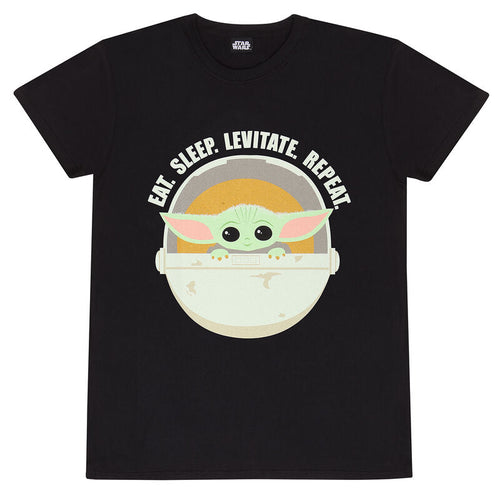 STAR WARS: MANDALORIANIN - JEDZ ŚPIJ LEWITUJ - KOSZULKA