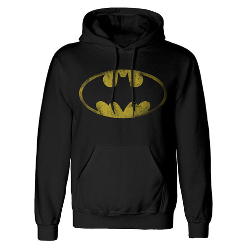 BATMAN - DISTRESSED JUMBO LOGO - BLUZA Z KAPTUREM