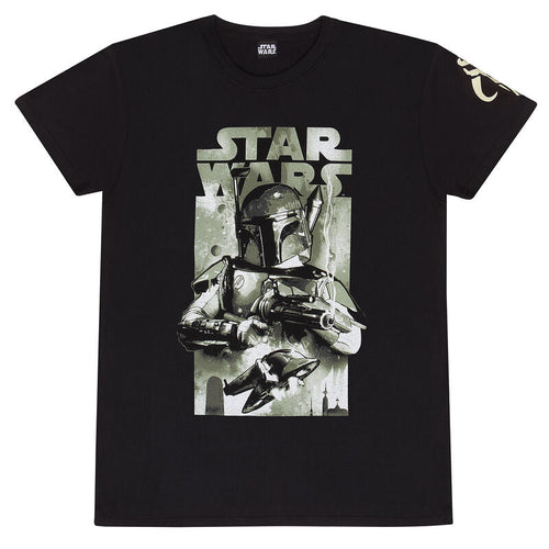 STAR WARS - POSTER STYLISÉ DE BOBA FETT - T-SHIRT