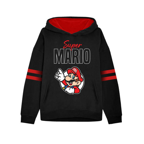 SUPER MARIO - CIRCLE POSE - KIDS VARSITY HOODIE