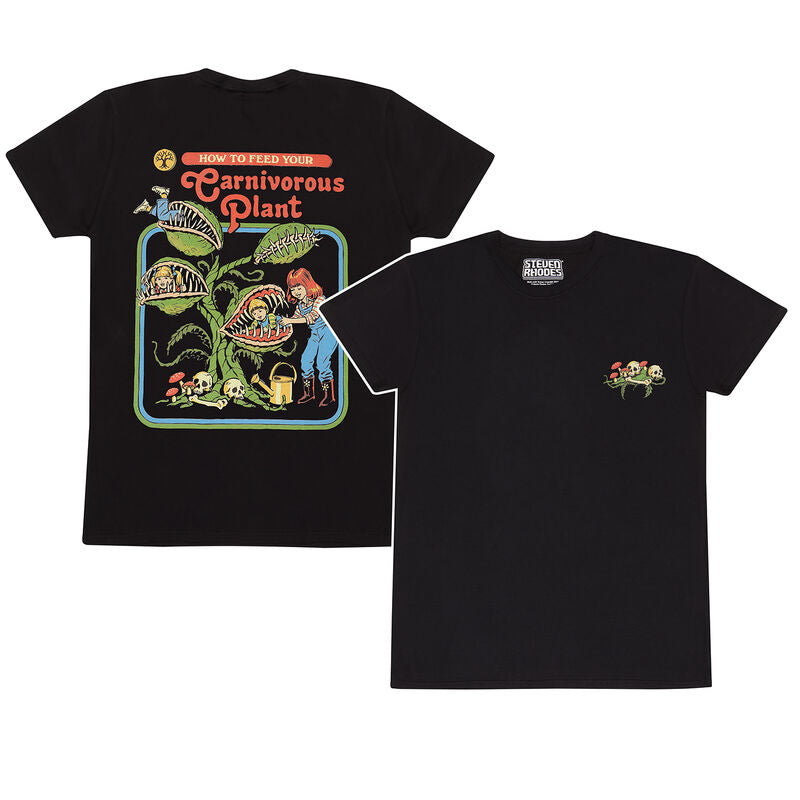 Steven Rhodes - Carnivorous Plant Front&Back - T-Shirt Black