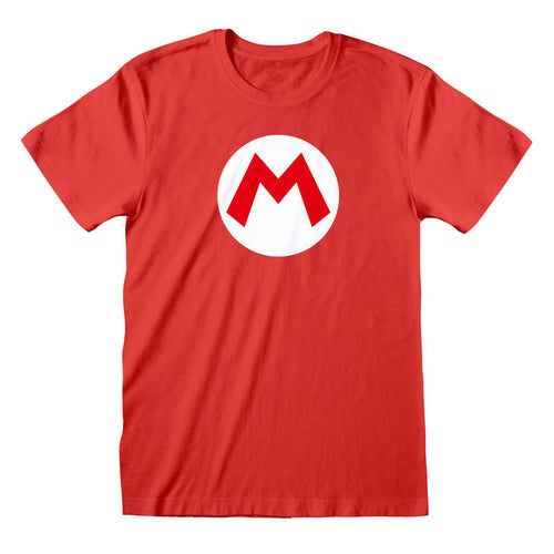 SUPER MARIO - MARIO ABZEICHEN - T-SHIRT