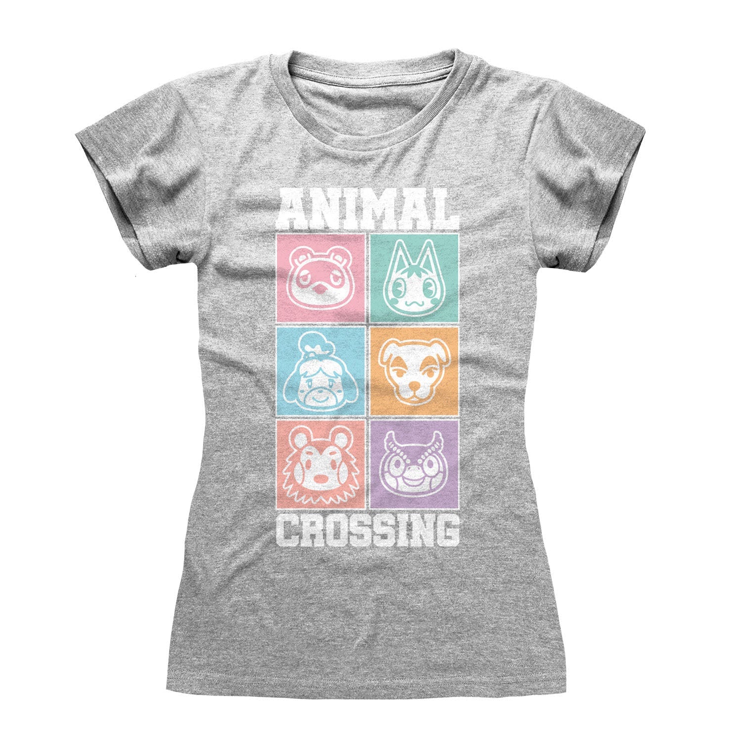 NINTENDO ANIMAL CROSSING - PASTEL SQUARE - FITTED T-SHIRT