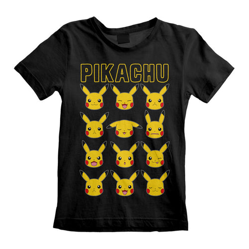 POKEMON - PIKACHU GESICHTER - KINDER T-SHIRT