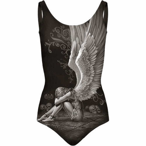 SPIRAL - ENSLAVED ANGEL - ALLOVER SCOOP BACK PADDED SWIMSUIT