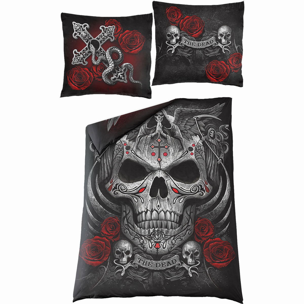SPIRAL - THE DEAD - SINGLE DUVET COVER + UK AND EU PILLOW CASE