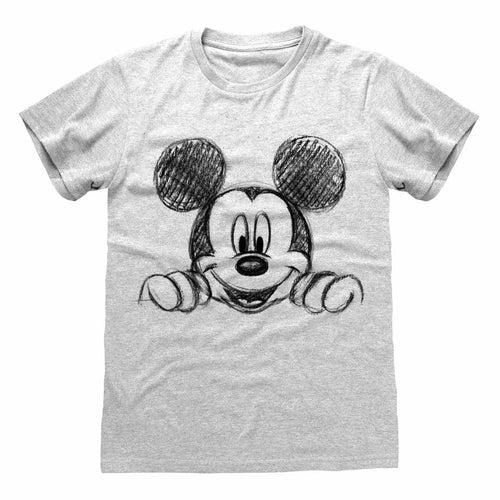 MICKEY MOUSE - KOPF UND HÄNDE SKIZZIERT - T-SHIRT