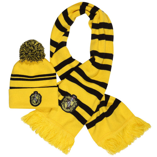 HARRY POTTER - HAUS HUFFLEPUFF - SCHAL UND HUT SET