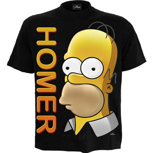 THE SIMPSONS - HOMER PORTRAIT - Front Print T-Shirt Schwarz