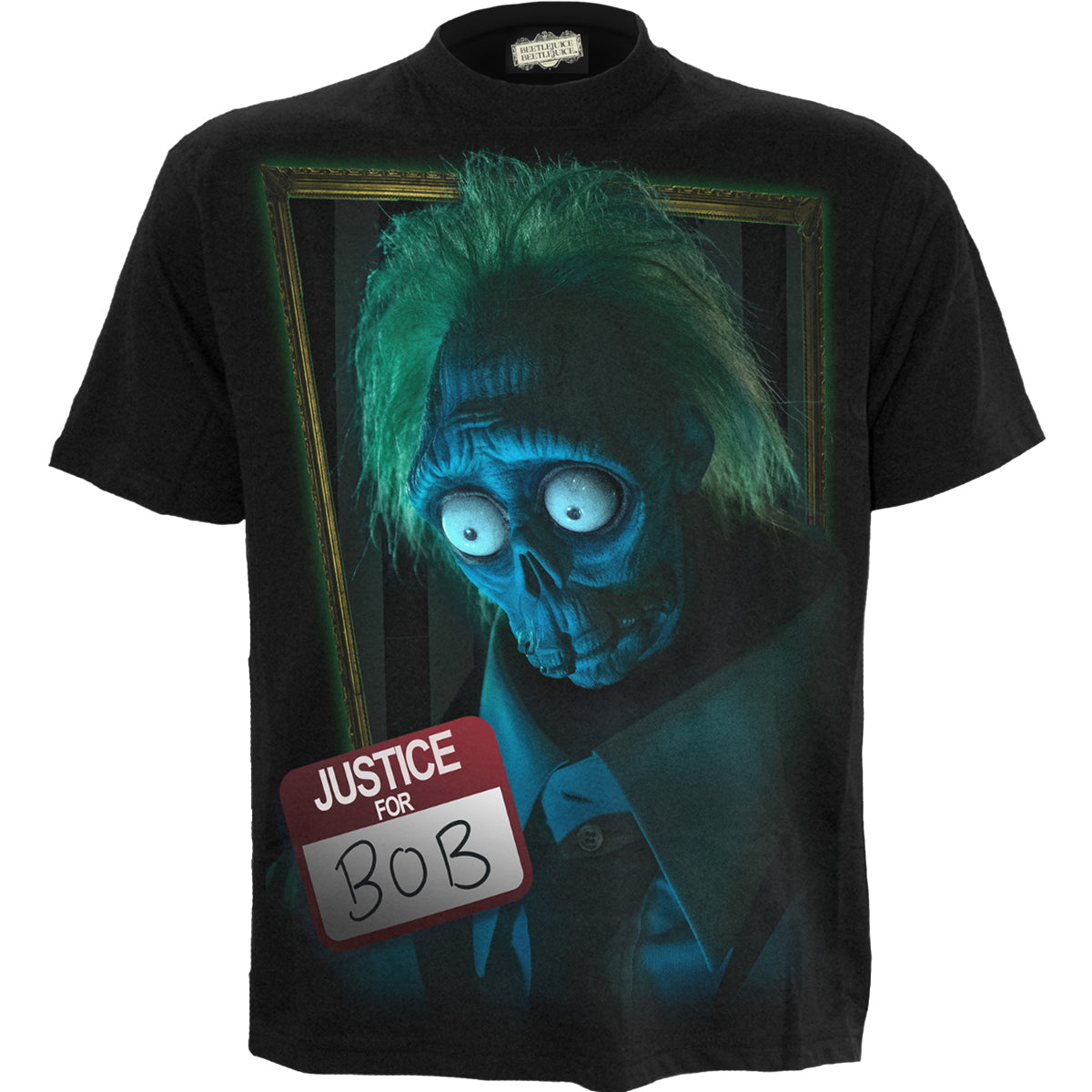 BEETLEJUICE 2 - JUSTICE FOR BOB - Front Print T-Shirt Black