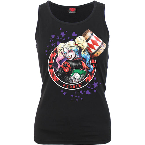 HARLEY QUINN - PUDDIN' - RAZOR BACK TOP SCHWARZ