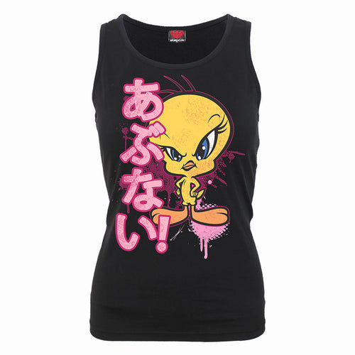 TWEETY BIRD - DANGER - RAZOR BACK TOP SCHWARZ