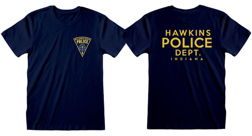 STRANGER THINGS - HAWKINS POLIZEIMARKE - T-SHIRT