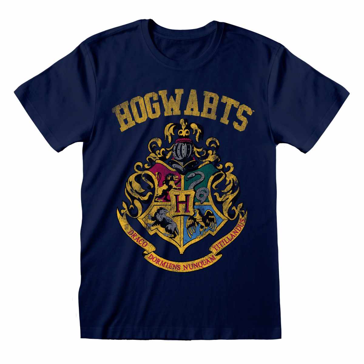 HARRY POTTER - HOGWARTS FADED CREST - T-SHIRT