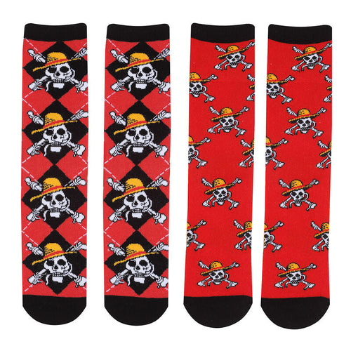 ONE PIECE - SCHÄDEL/LOGO RAPPORT - SOCKEN