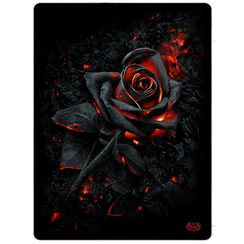 SPIRALE - BURNT ROSE - FLEECEDECKE MIT BEIDSEITIGEM DRUCK