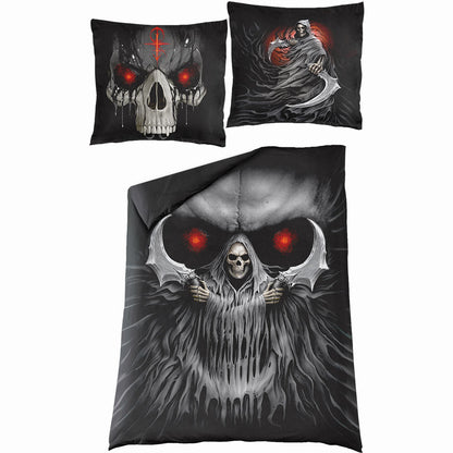 SPIRAL - DARK DEATH - SINGLE DUVET COVER + UK AND EU PILLOW CASE