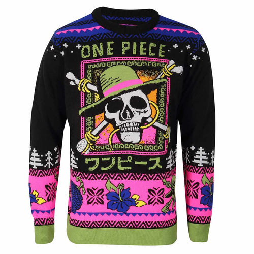 ONE PIECE - TOTENKOPF-LOGO - STRICKPULLOVER