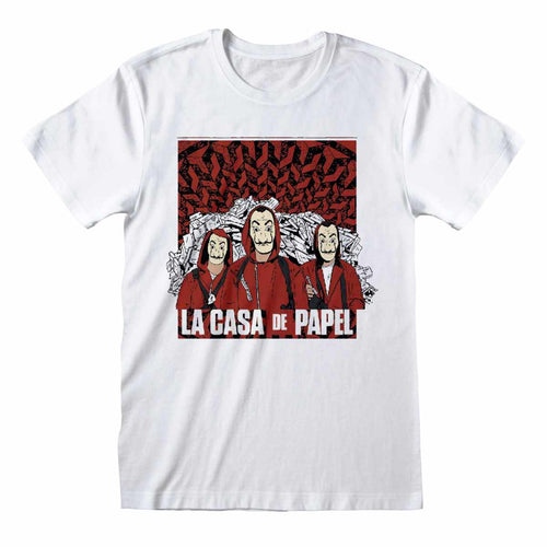 LA CASA DE PAPEL - MASKE UND BLOCK - T-SHIRT