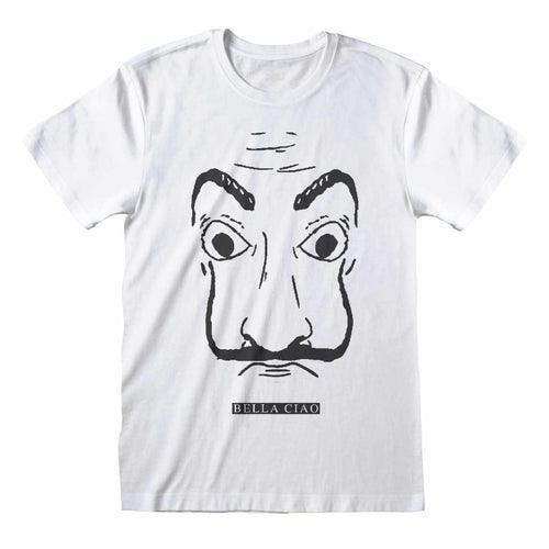 LA CASA DE PAPEL - MASKE SKIZZE - T-SHIRT